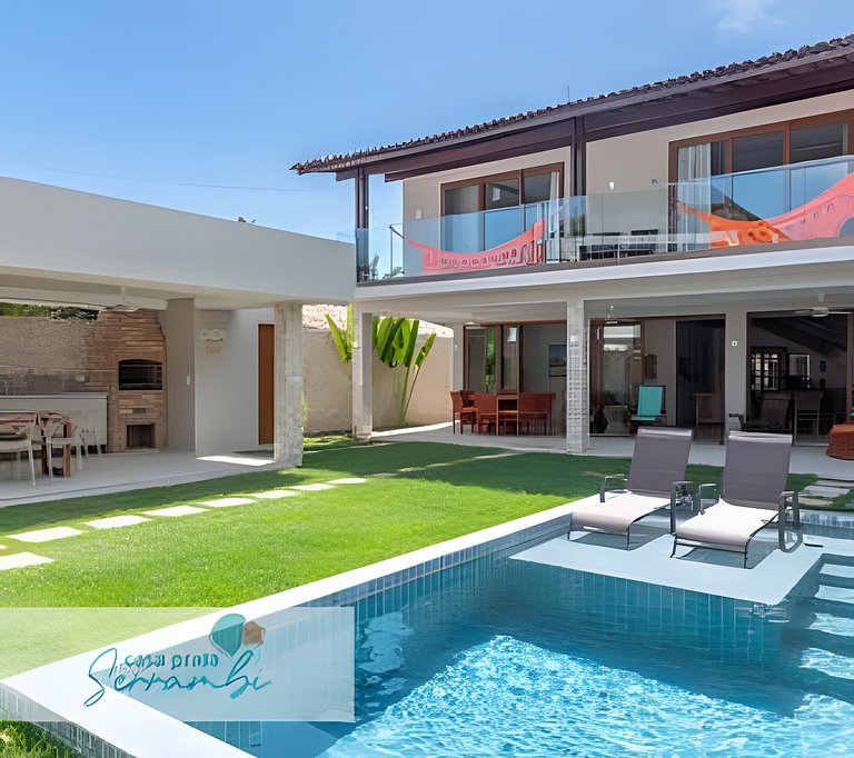 Casa Lú | 5 Suítes | 80m da Praia | Até 18 pessoas
