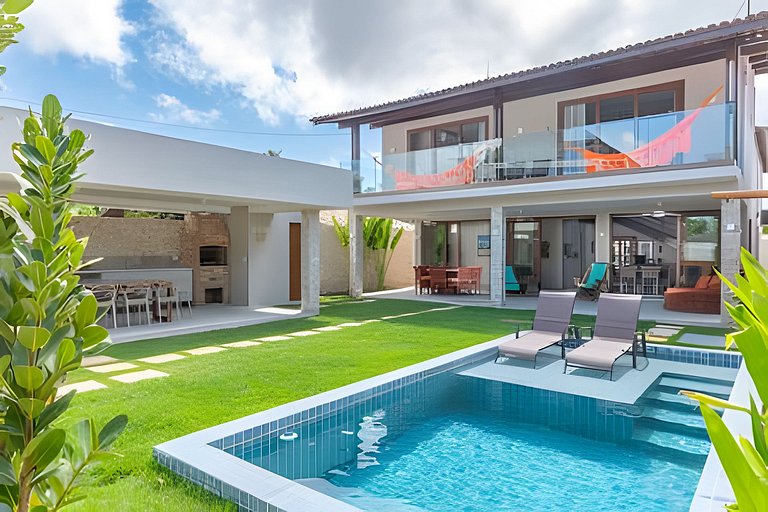 Casa Lú | 5 Suítes | 80m da Praia | Até 18 pessoas