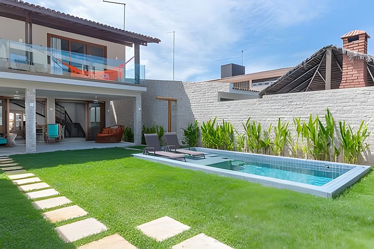 Casa Lú | 5 Suítes | 80m da Praia | Até 18 pessoas
